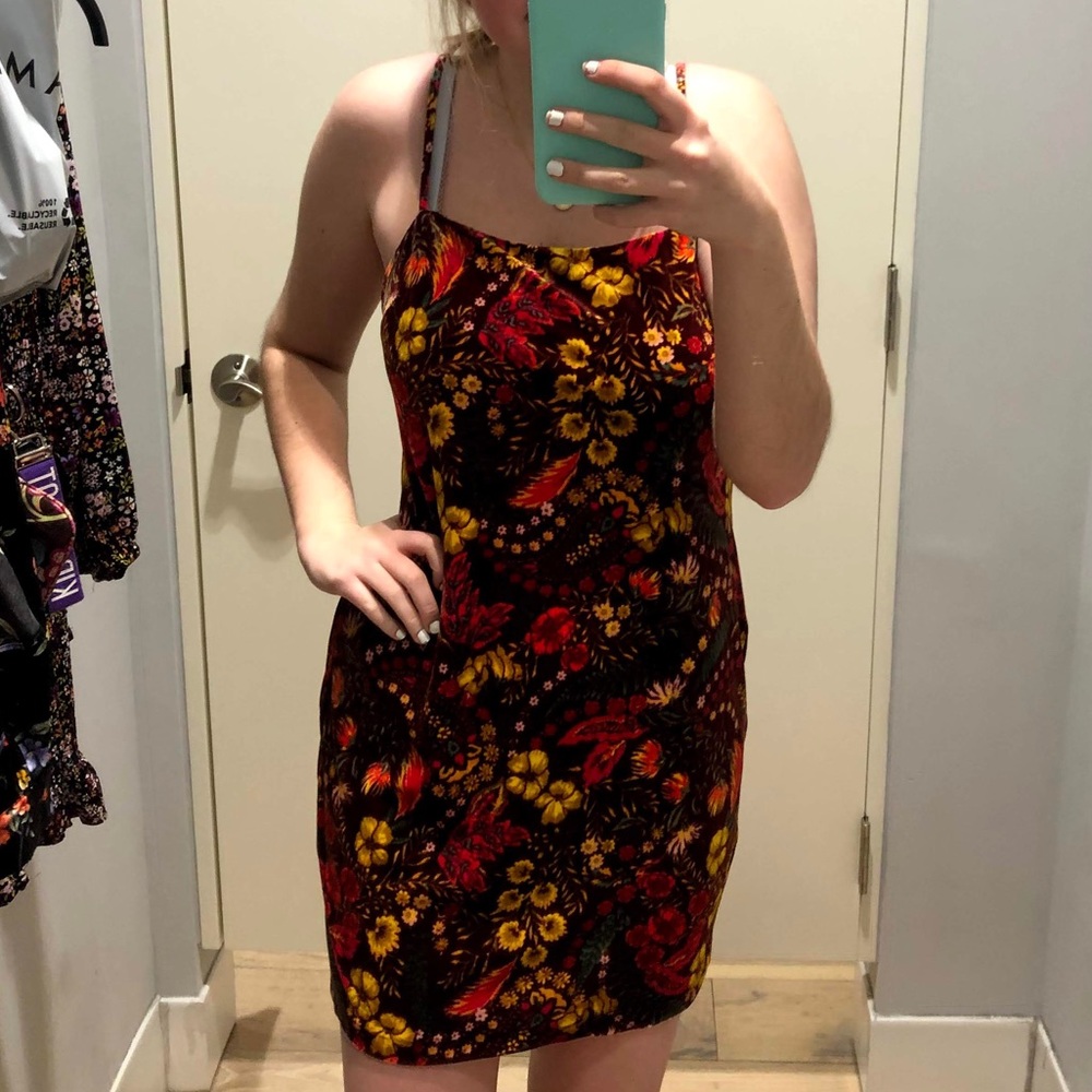 Beautiful velvet floral dress